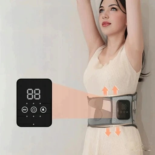 HEATED LUMBAR BELT WITH BATTERY 3LEVELS OF HEATING MASSAGE FOR BACK PAIN Packaging status original