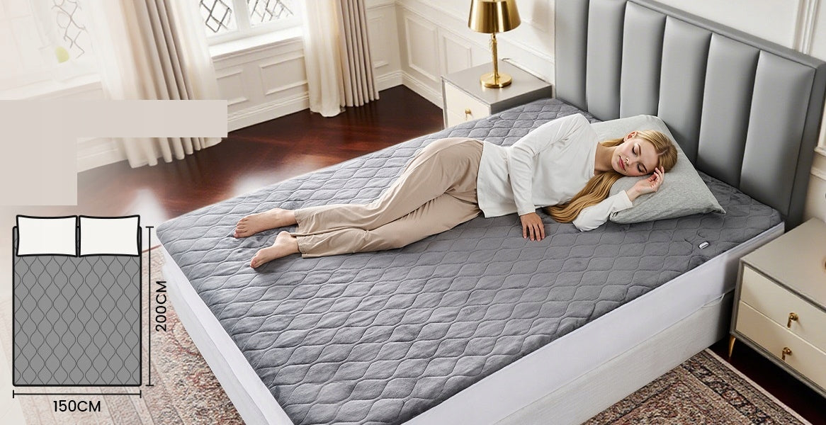 HEATED MAT BED PAD 2 REMOTE CONTROLS 2 HEATING ZONES 150x200cm Medical device no
