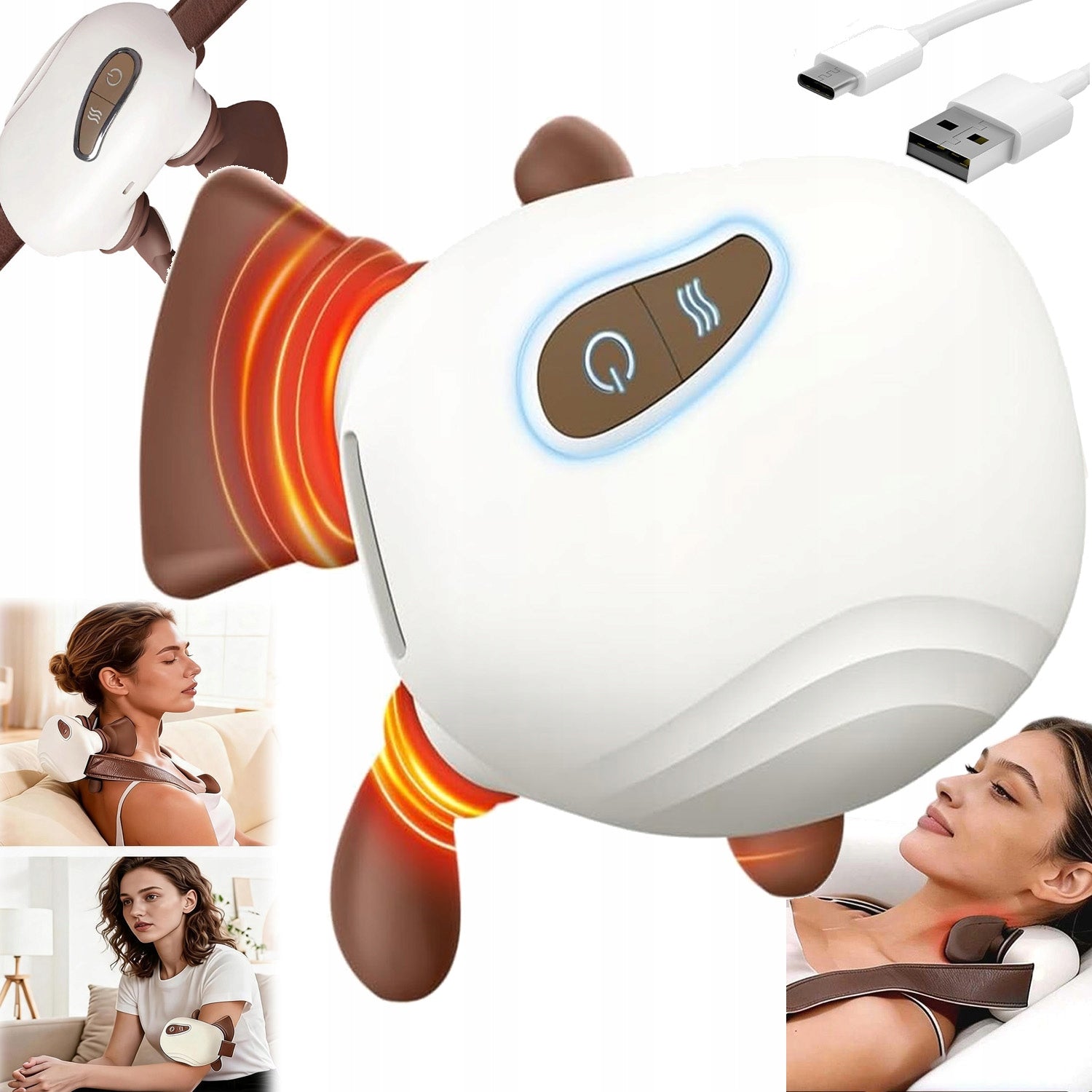 HEATED NECK AND SHOULDER MASSAGER – ELECTRIC, 4D SHIATSU MASSAGE QUIET