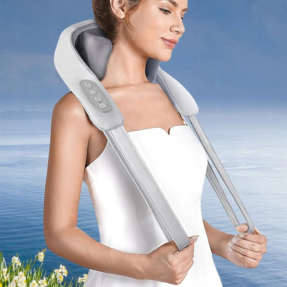 HEATED NECK MASSAGER 3 LEVELS MASSAGE ROTARY BALLS 360° Kind nape, back and neck