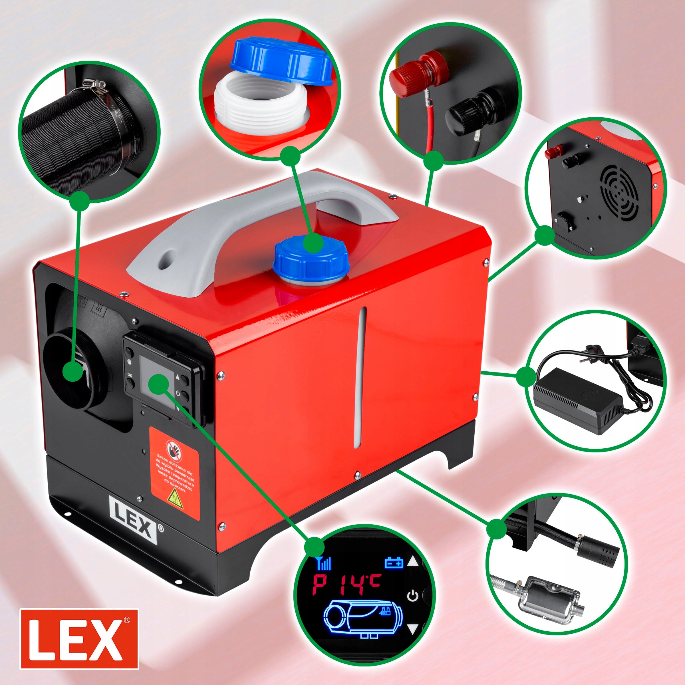 HEATER DIESEL oil blower WEBASTO PARKING HEATER 8KW Manufacturer code Nagrzewnica spalinowa dmuchawa typu Webasto