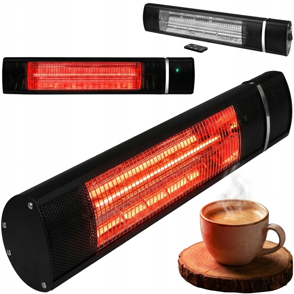 HEATER ELECTRIC RADIATOR 2,5KW IP65 WITH REMOTE CONTROL