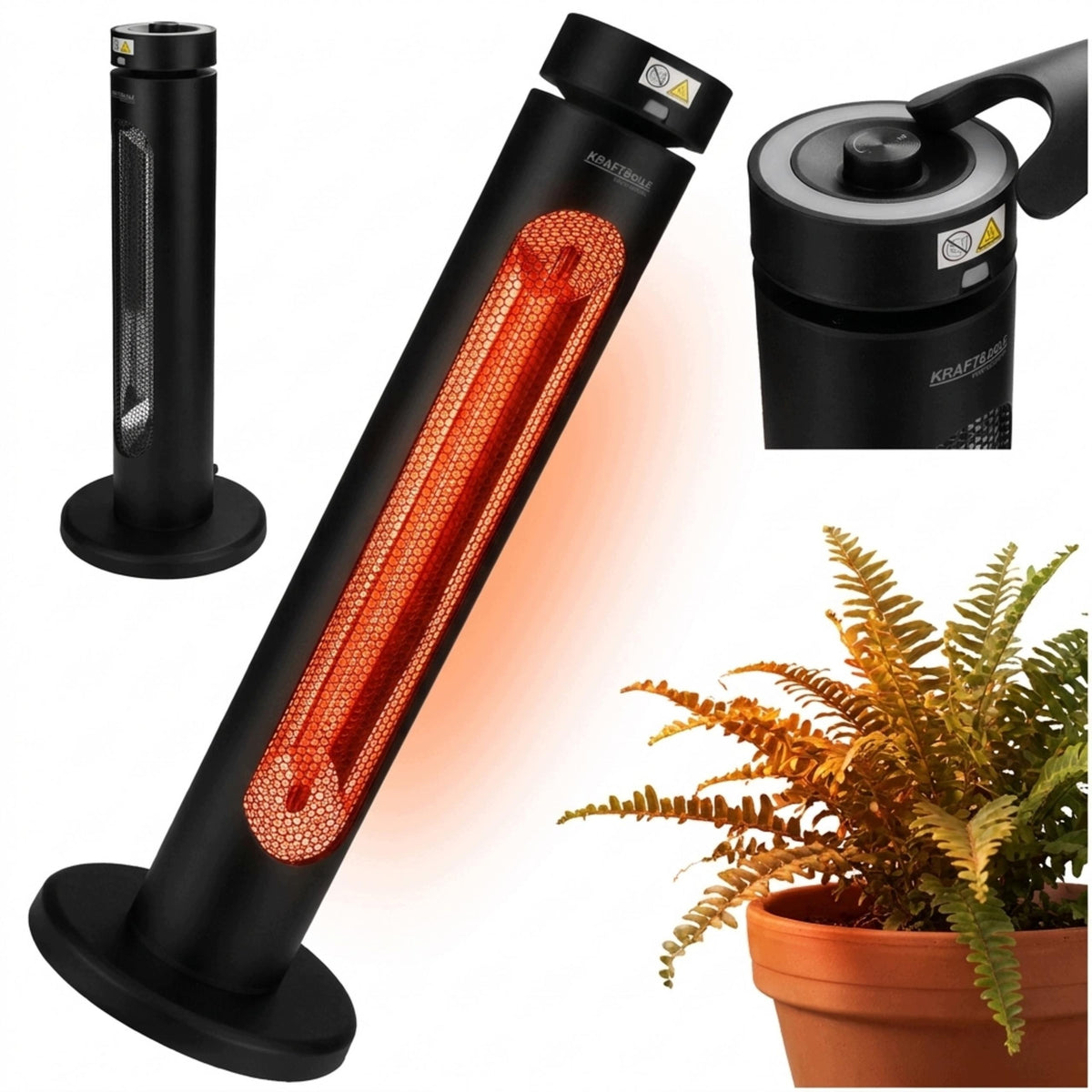 HEATER STANDING RADIATOR 2,5KW CARBON FIBER IP65