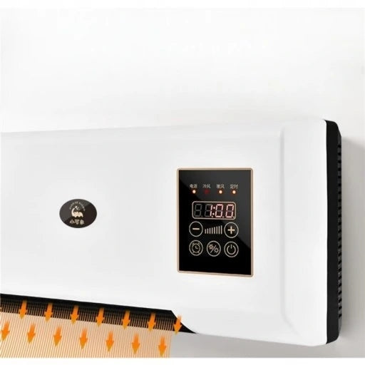 HEATING AIR CONDITIONER WITH REMOTE CONTROL WITH TIMER TRAY HEATER SET Dominant color white