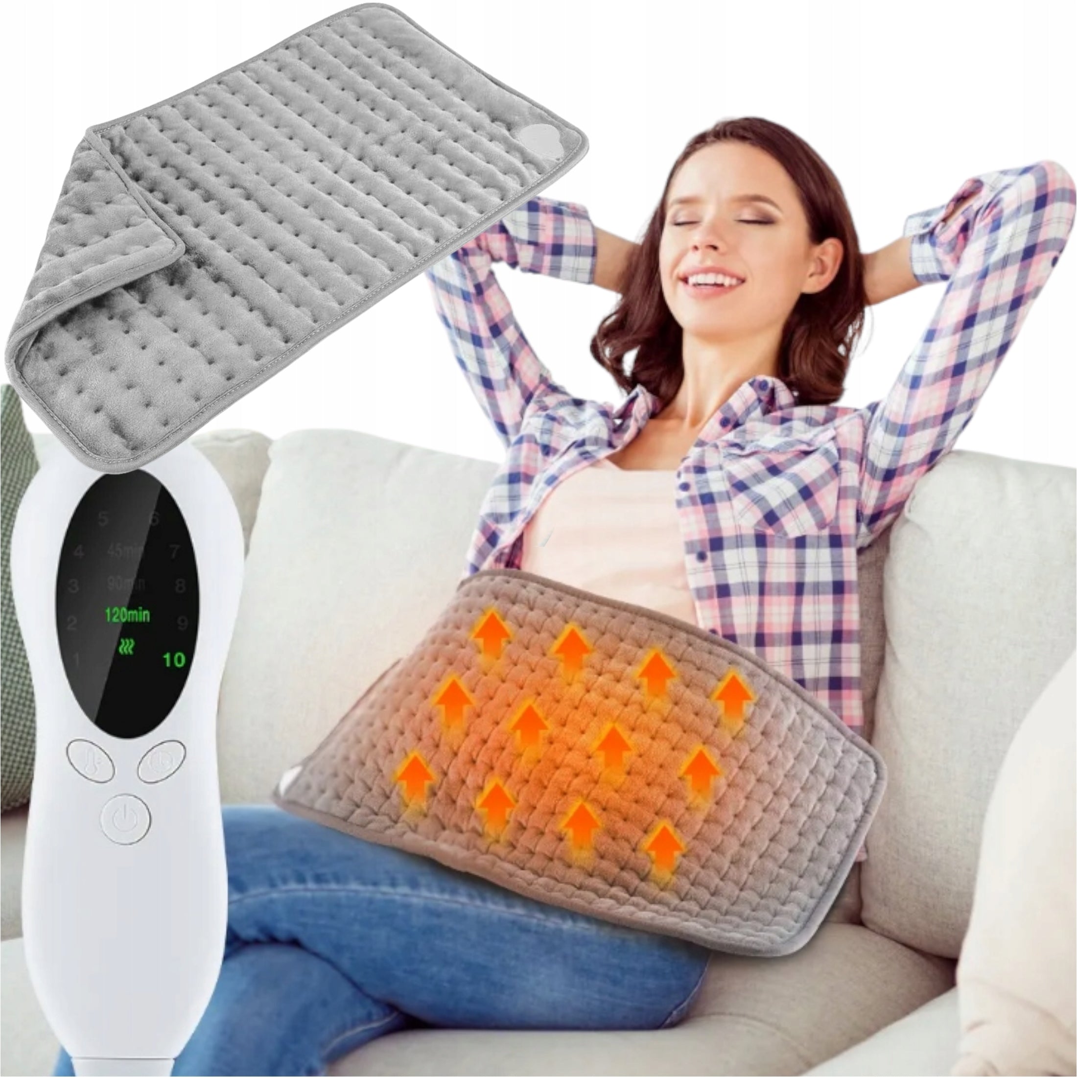 HEATING BELT FOR BACK PAIN AND MENSTRUAL 2in1 MAT AND BELT+ PILOT