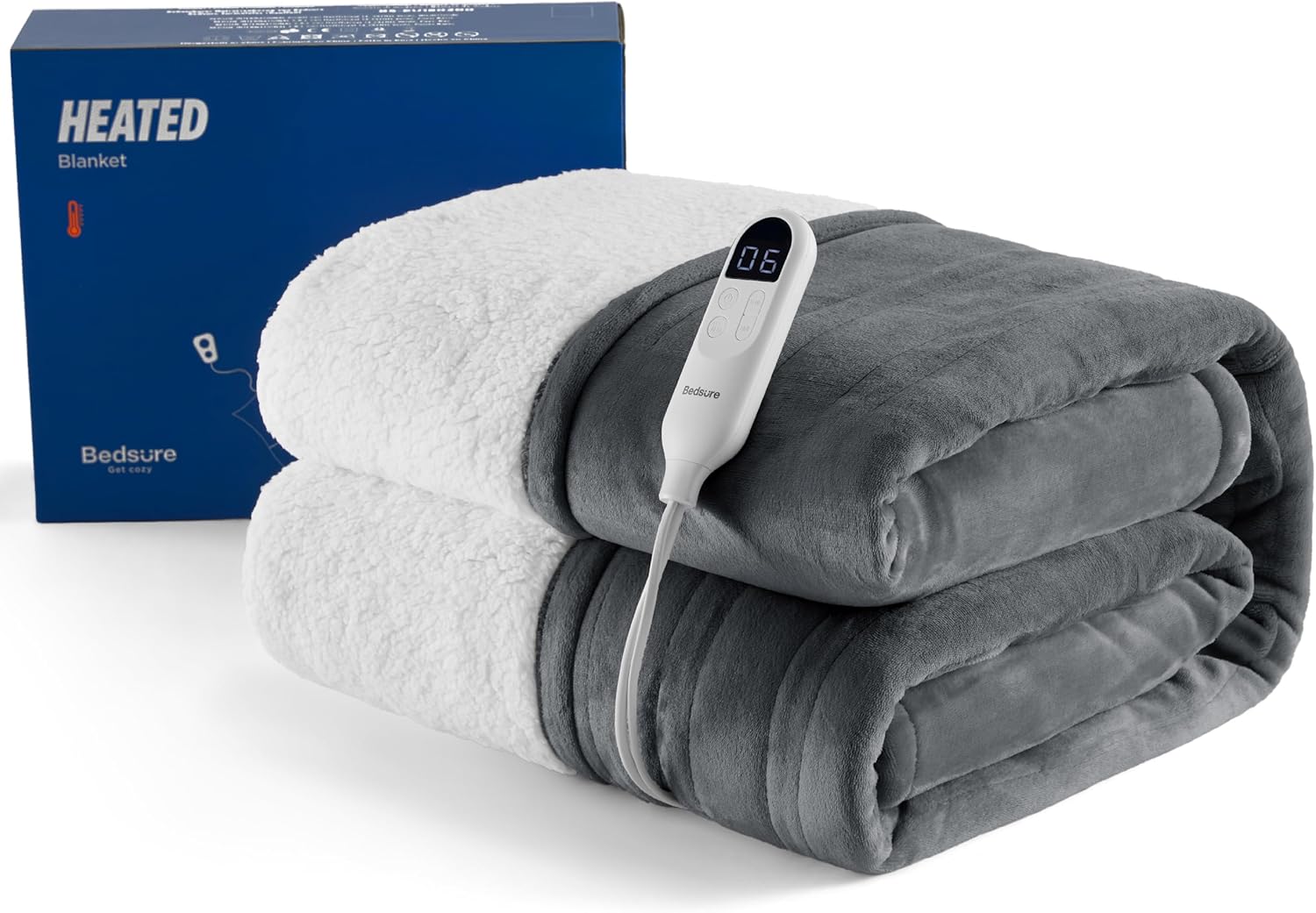HEATING BLANKET ELECTRIC DUVET CONTROLLED BY REMOTE CONTROL 6 MODES TIMER 180x200CM Packaging status original
