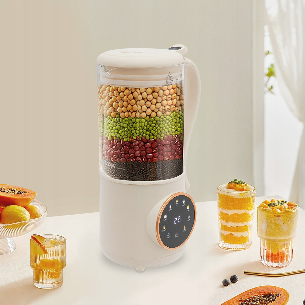 HEATING BLENDER FOR SOY MILK 1,4L, 16 BLADES, SELF-CLEANING FUNCTION Manufacturer code s885