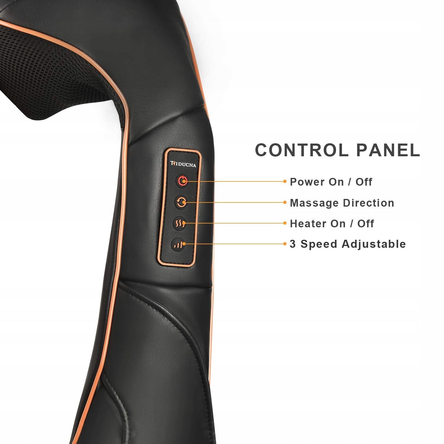 HEATING MASSAGER BACK NECK WHOLE BODY DIFFERENT MODES Manufacturer code tri-black