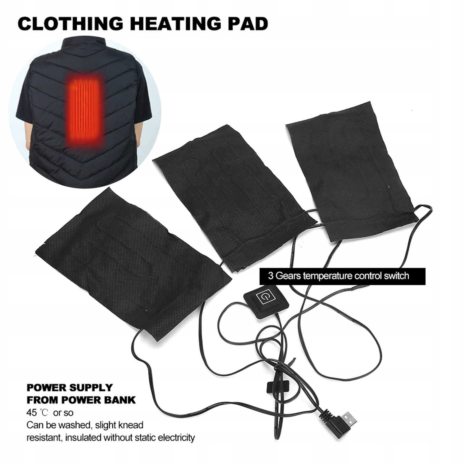 HEATING MAT 10X17,5CM USB 5V 8,5 IN 3IN1 Packaging status original