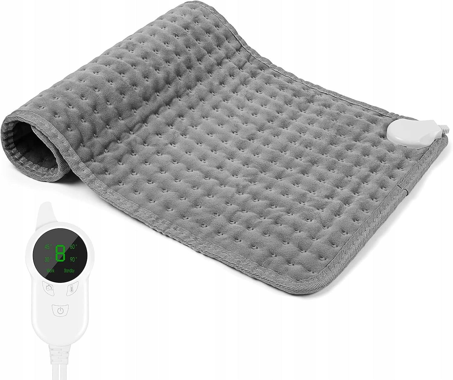 HEATING PAD ELECTRIC THERMAL PILLOW WARMING BACK NECK Color gray