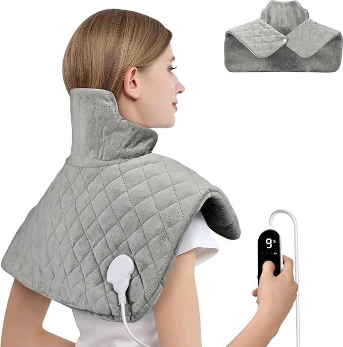 HEATING PAD FOR NECK AND SHOULDERS HN-CK45X50 GREY WITH REMOTE CONTROL