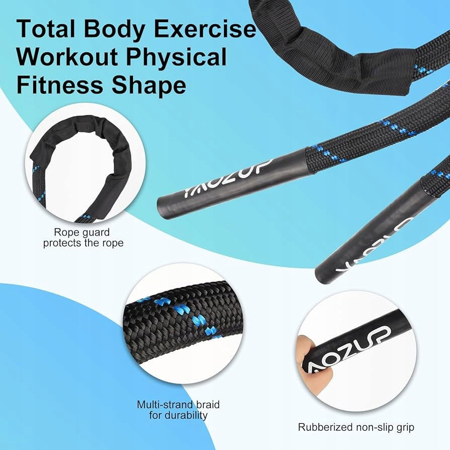 HEAVY GYMNASTIC ROPE COMBAT JUMP ROPE 1,2KG FITNESS TRAINING GYM 3m Brand no brand