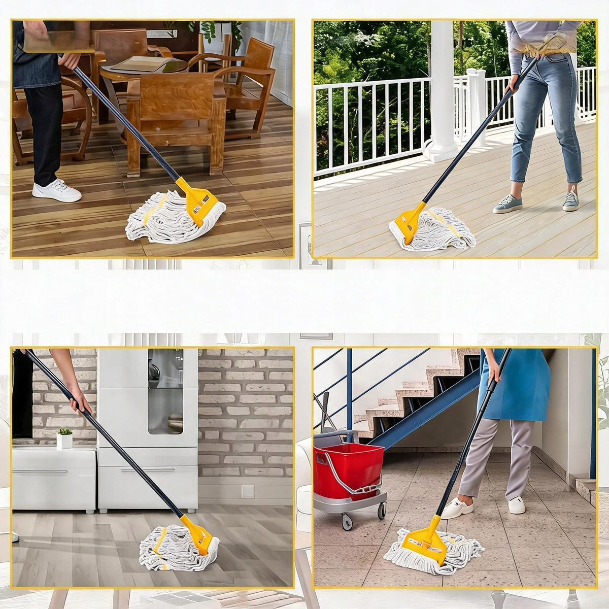 HEAVY INDUSTRIAL COTTON MOP 1 5M WITH 2 INTERCHANGEABLE TIPS Brand no brand