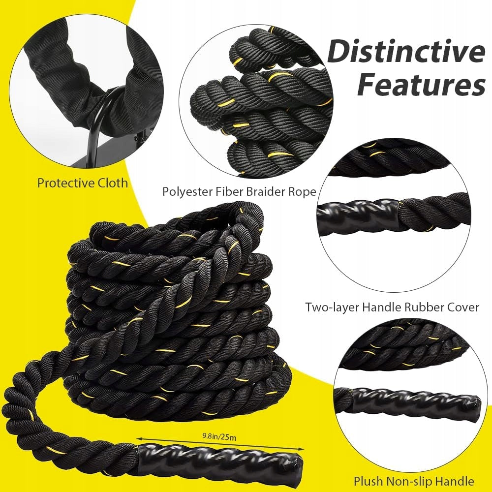 HEAVY JUMP ROPE FOR TRAINING 1,12 KG 2,8 M 25 MM WITH HANDLE Brand Sport