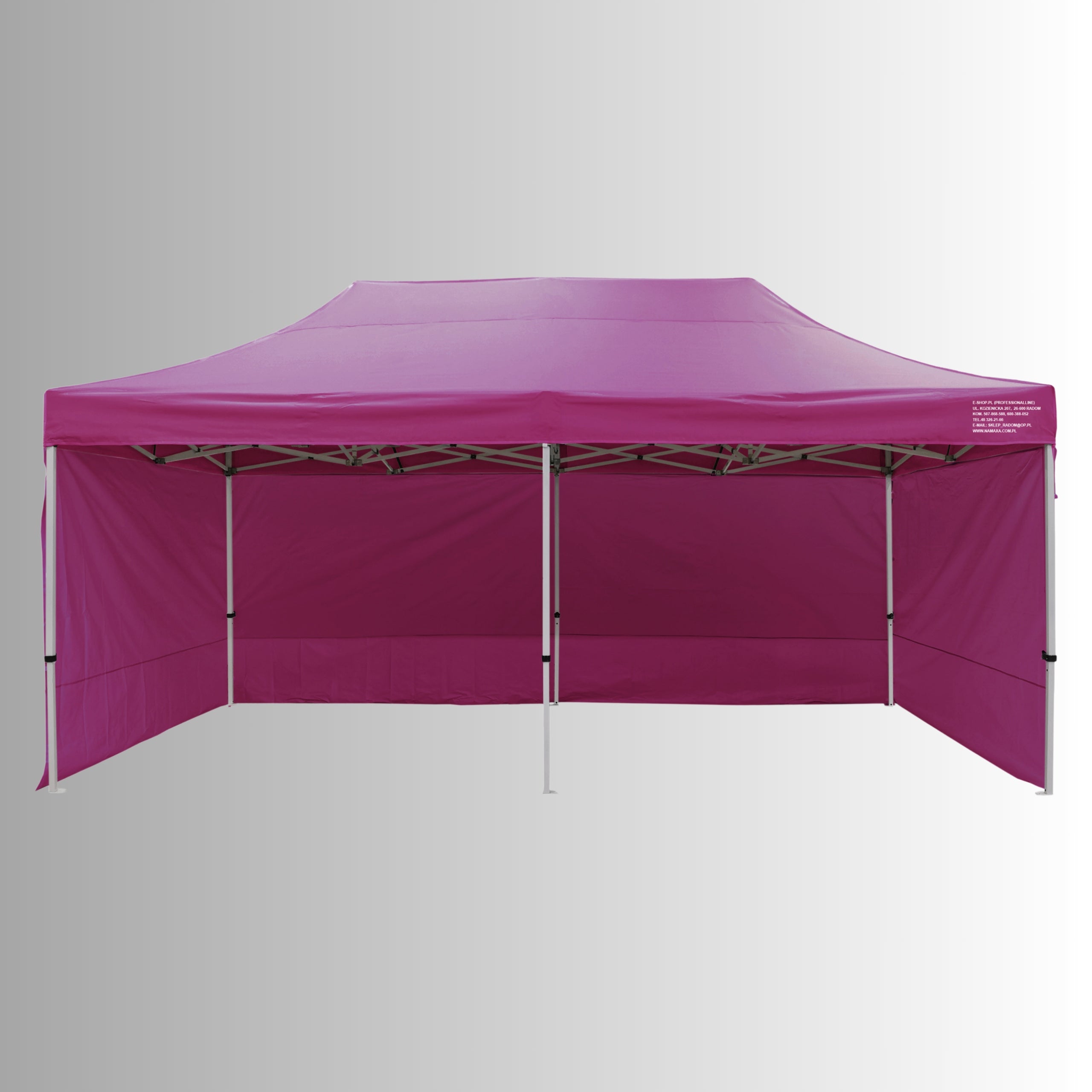 HEAVY TENT 3X6 BORDO 68 kg commercial pavilion Namaxa garden connectors metal Width 6 m