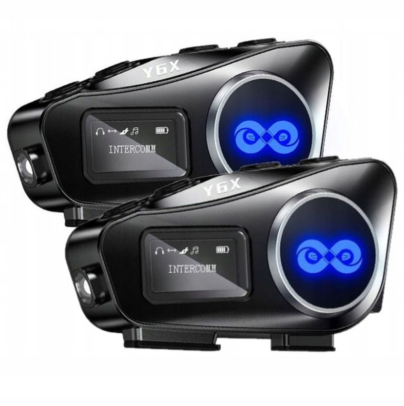 HEBE Y6X Intercom Connection 500 - 1000m to 4 Intercoms Set for 1 Helmet