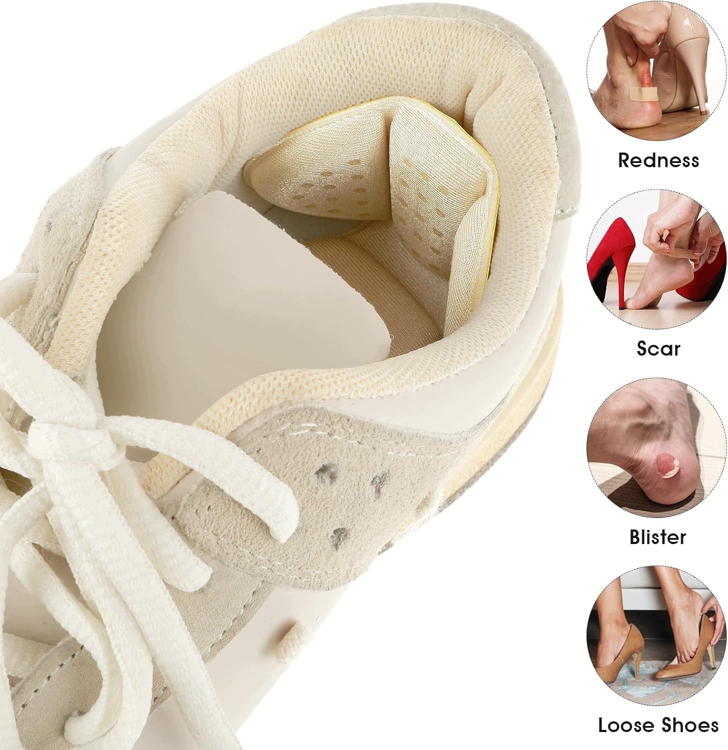 HEEL CUSHIONS 4 PIECES SELF ADHESIVE SHOE PROTECTORS Manufacturer code 5908140896086