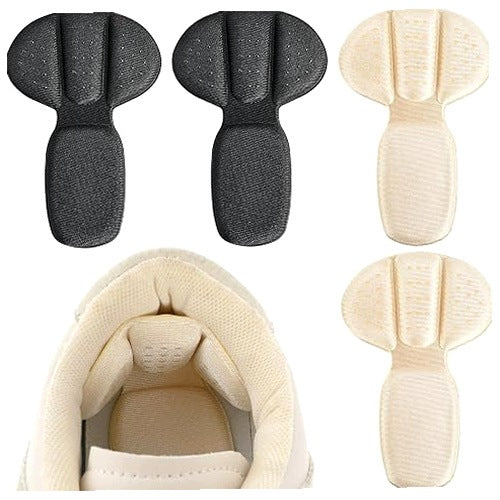 HEEL INSERTS SELF ADHESIVE BLACK MICROFIBER 4 PIECES SHOES leather