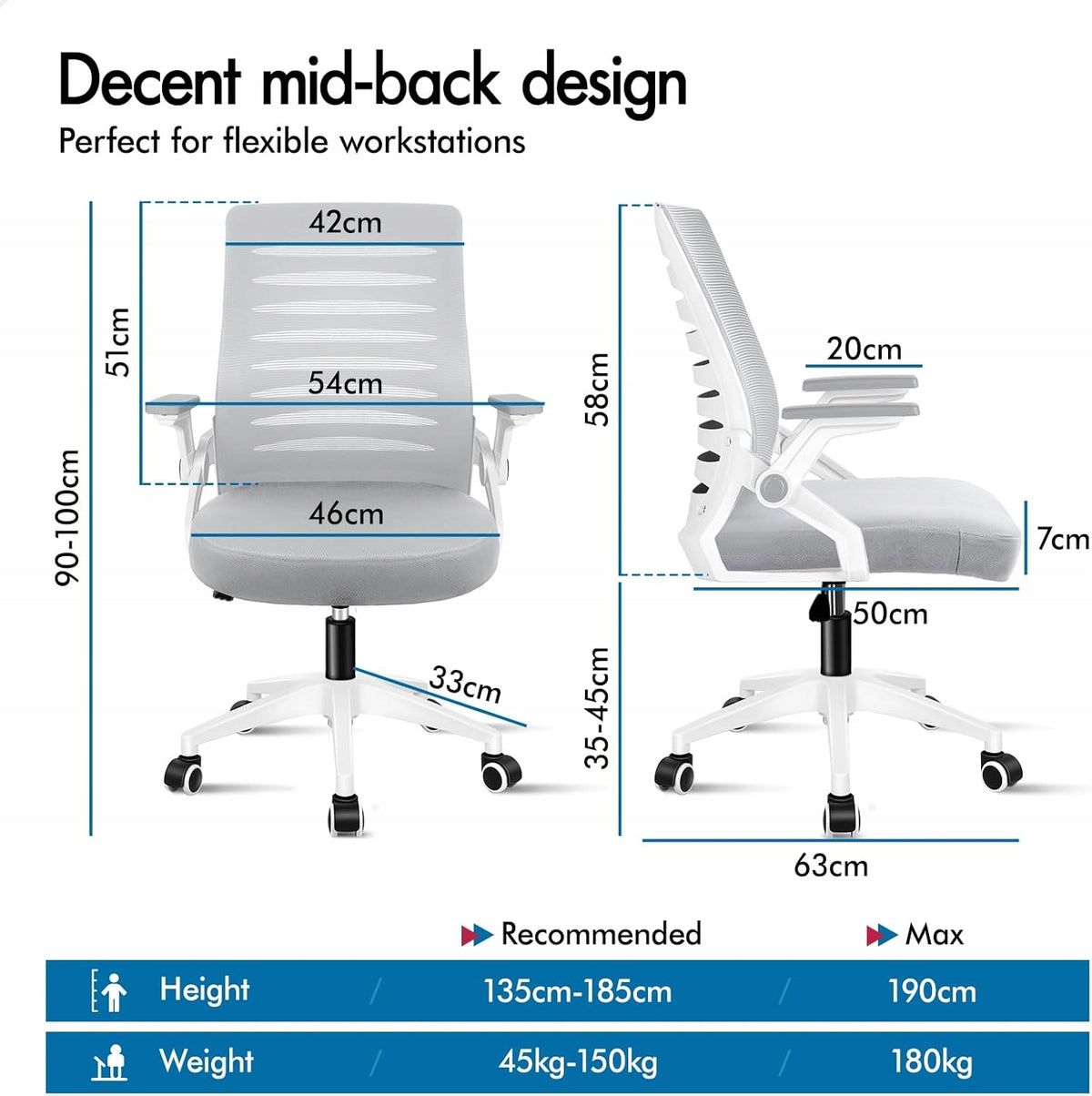 HEIGHT ADJUSTABLE OFFICE CHAIR AND ARMRESTS FOR SCHOOL AND WORK Manufacturer code biurk1