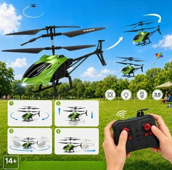 HELICOPTER FOR RADIO REMOTE CONTROLLED FLYING WITH LIGHT USB CHARGING Kid's age 14＋ years