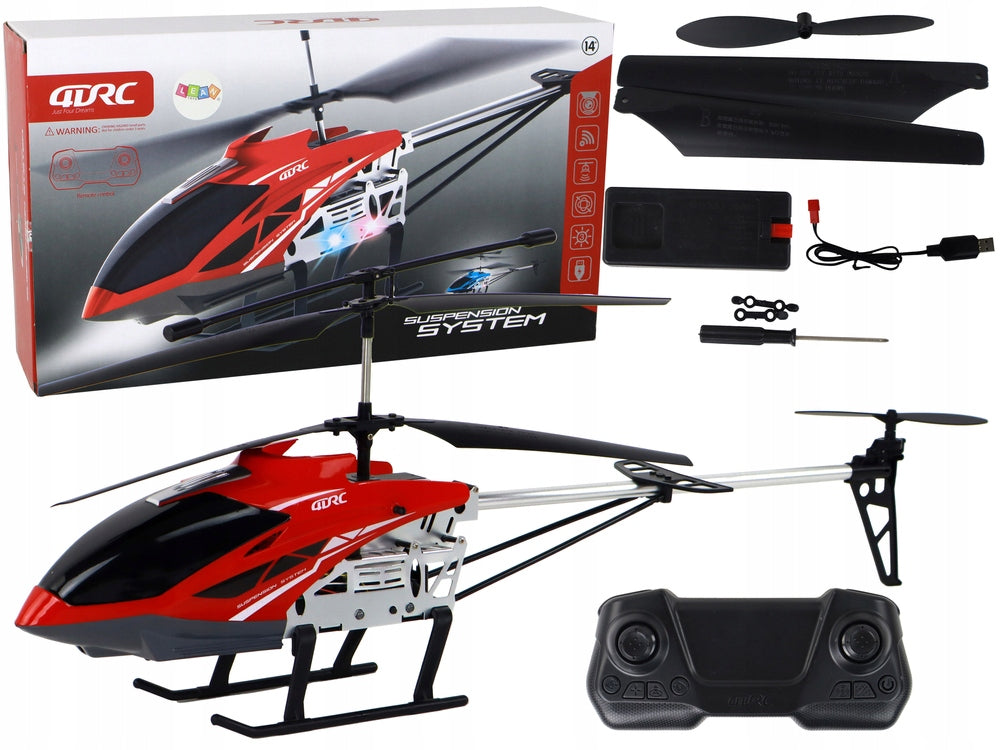 HELICOPTER RC REMOTE CONTROLLED HELICOPTER RED 70cm *16343*
