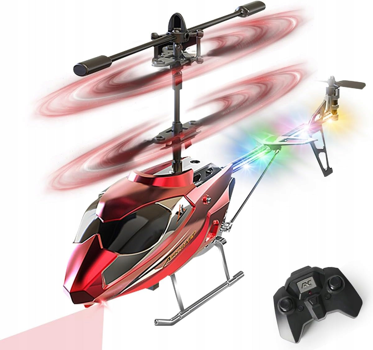 HELICOPTER REMOTE CONTROLLED AIRPLANE RC PILOT LED gyroscope extra 2 blades