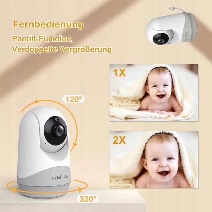 HELLOBABY Baby Monitor Camera 32 IPS Screen Night Vision Audio Manufacturer code HB6233