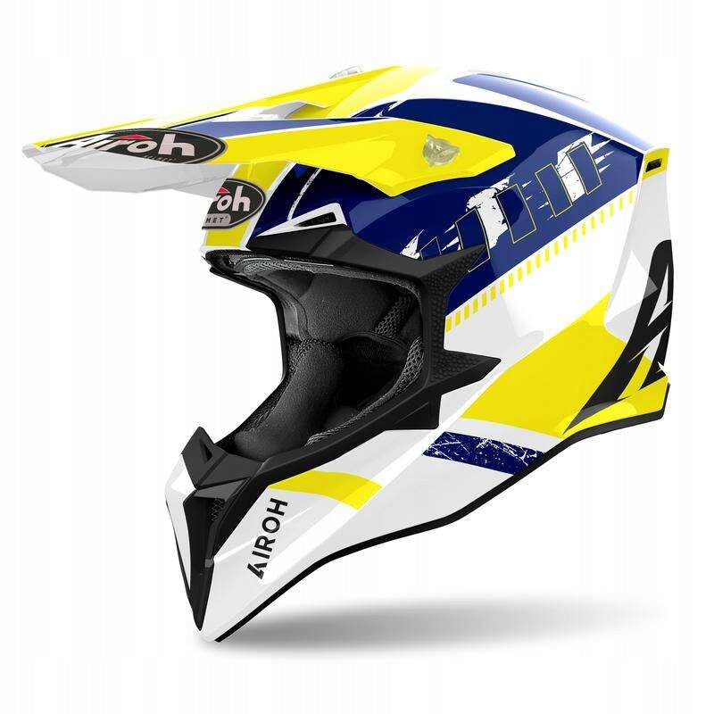 HELMET AIROH WRAAAP FEEL YELLOW/BLUE GLOSS M