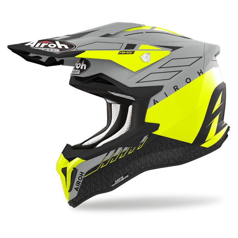 HELMET CROSS ENDURO AIROH STRYCKER SKIN YELLOW MATT YELLOW MAT Size L