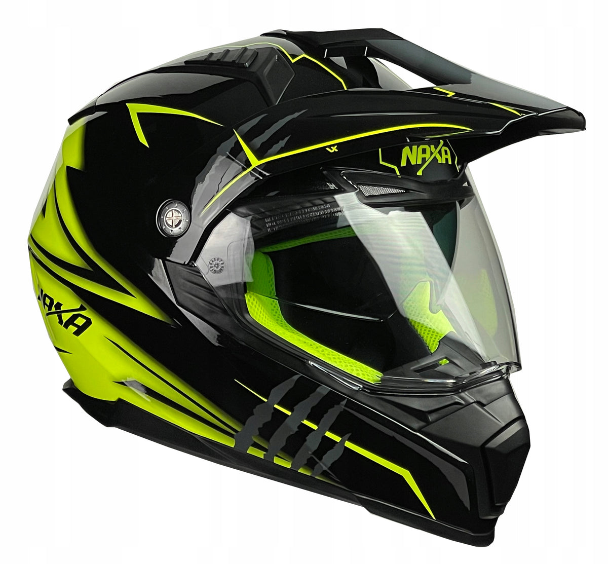 HELMET CROSS ENDURO ECE 22.06 NAXA CO3/N BLACK AND YELLOW FLUO GLOSS Size S Manufacturer Naxa