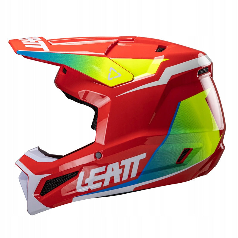HELMET CROSS ENDURO LEATT MOTO 2.5 V25 RED WHITE GLOSS Size S Manufacturer's catalog number 1025100701