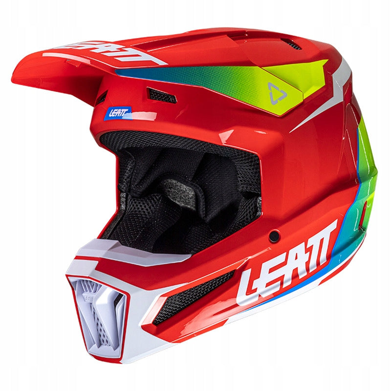 HELMET CROSS ENDURO LEATT MOTO 2.5 V25 RED WHITE GLOSS Size S Packaging status original