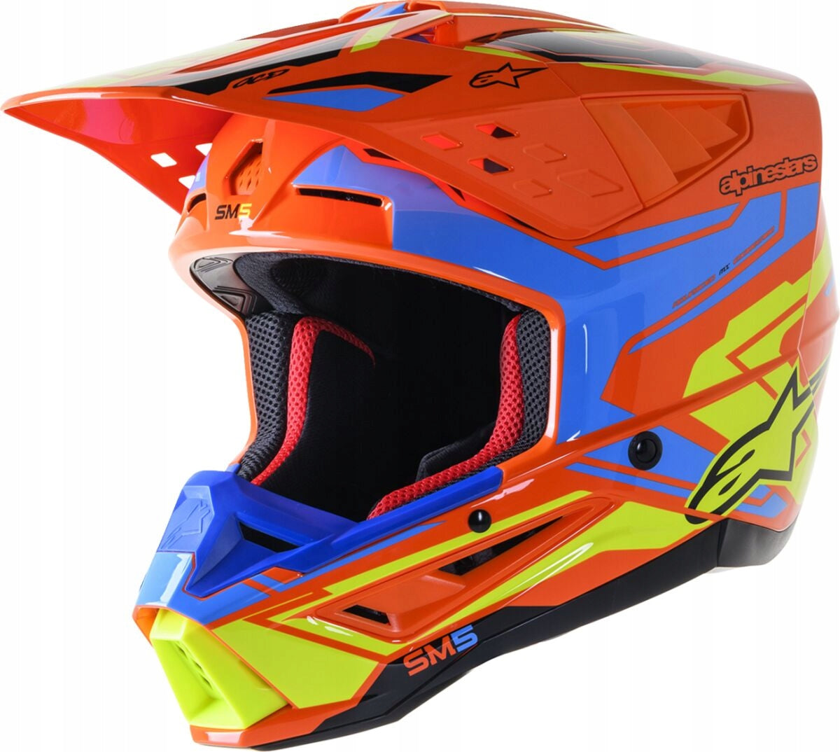 HELMET CROSS HELMET ALPINESTARS SUPERTECH M5 ACTION 2 ORANGE/BLUE/YELLOW L