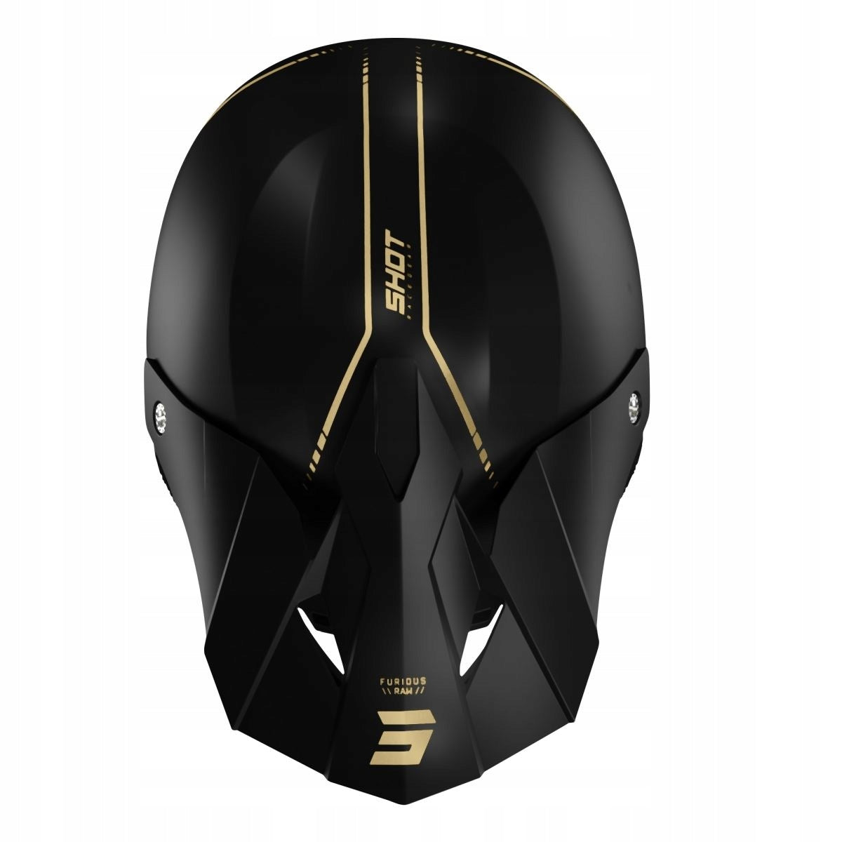 HELMET CROSS QUAD SHOT FURIOUS BLACK GOLD L Manufacturer no brand