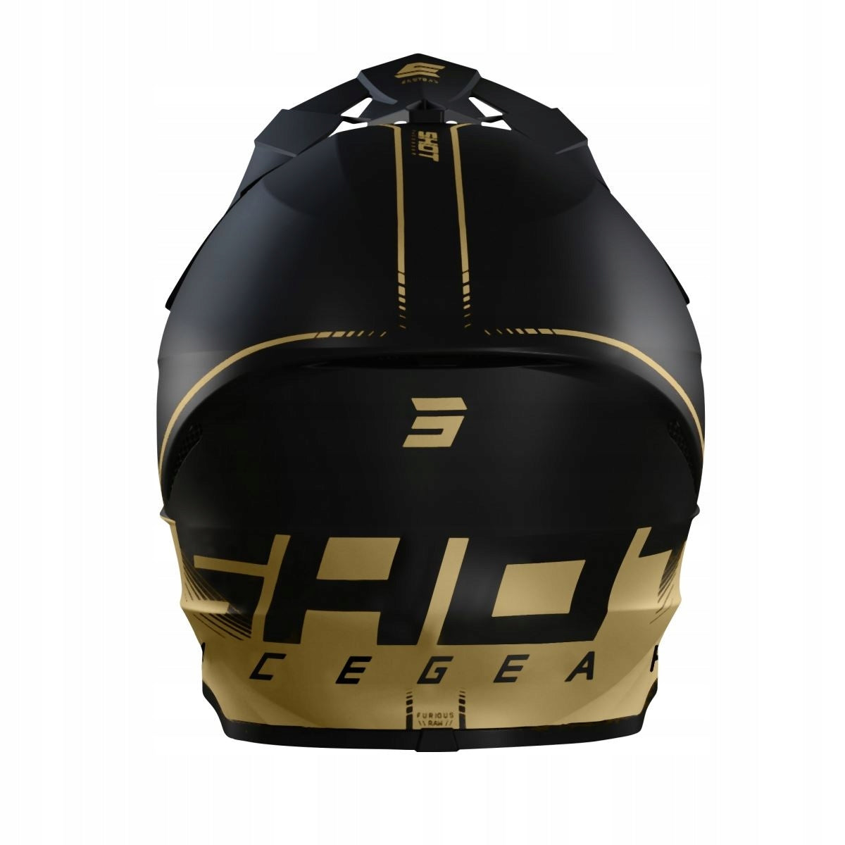 HELMET CROSS QUAD SHOT FURIOUS BLACK GOLD L Manufacturer's catalog number A09-21B1-E02-10