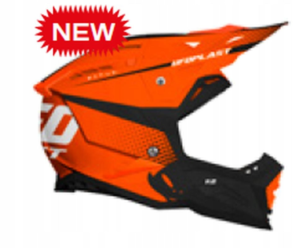 HELMET ECHUS CROSS FIBERGLASS ORANGE FLUO/BLACK XL (ECE 22R06 )