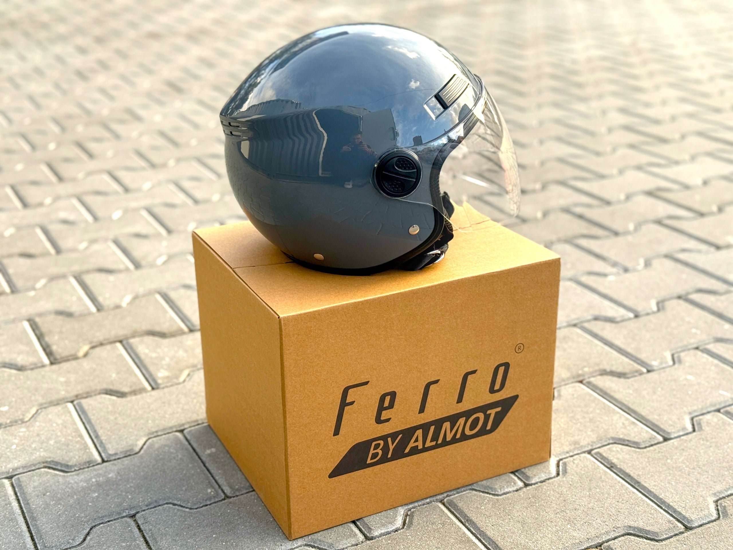 HELMET FERRO | GREY GLOSS | OF819 | XL Manufacturer Ferro