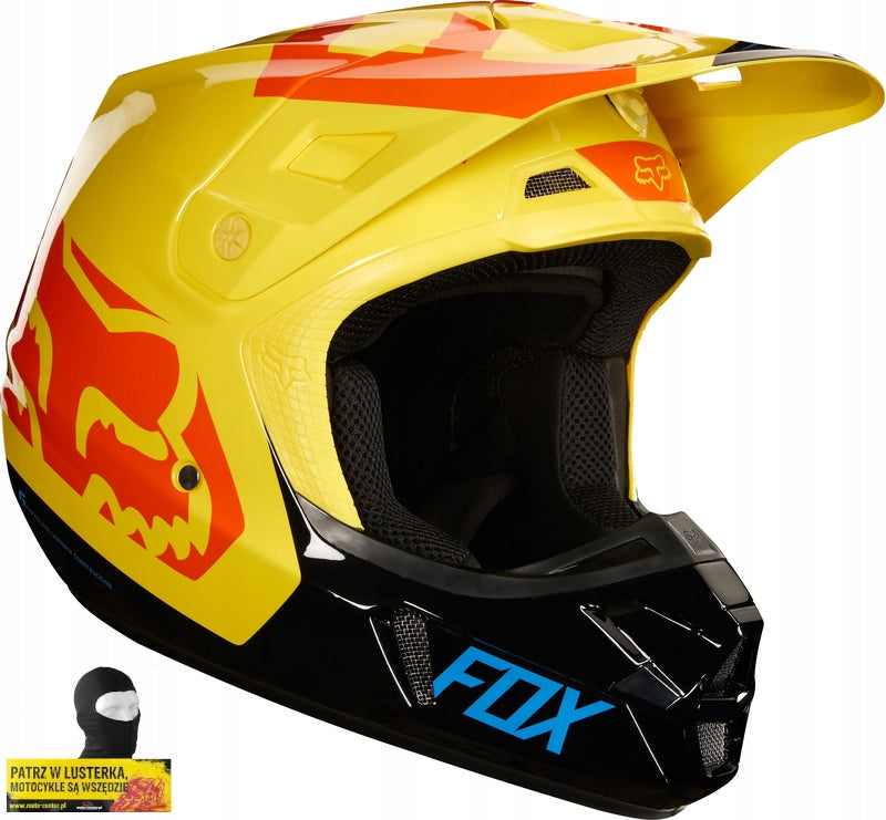 HELMET FOX V2 PREME BLACK/YELLOW ENDURO FREEBIES r.S sale