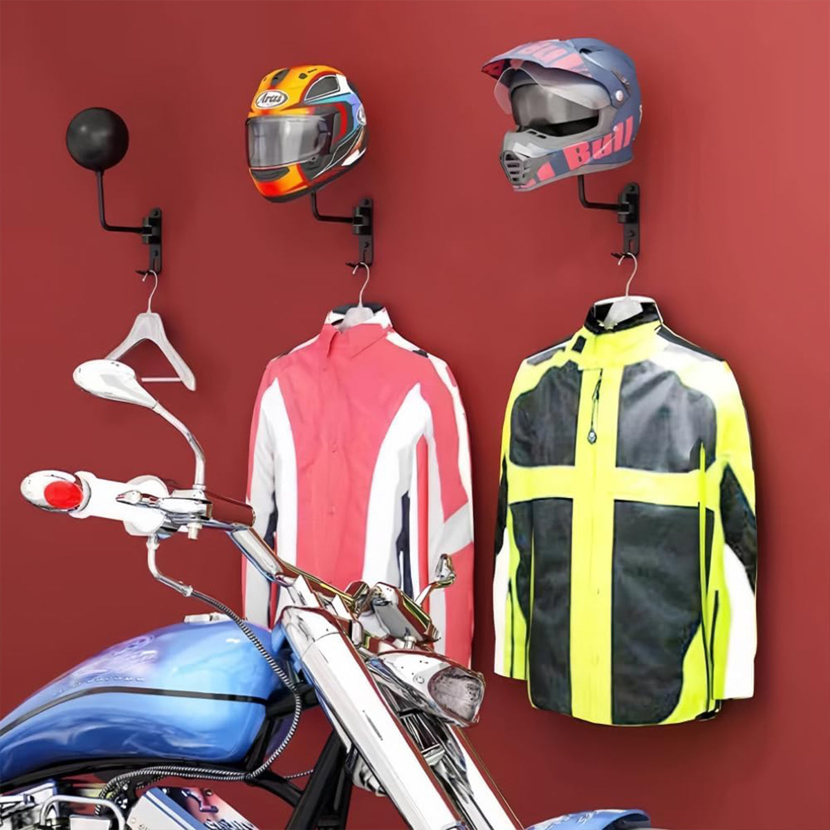 HELMET HANGER HOLDER MOTORCYCLE HELMET BIKE BLACK BALL Manufacturer no brand