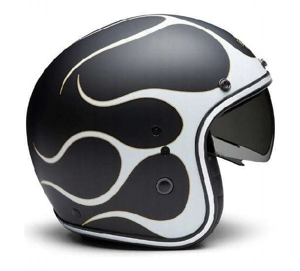 HELMET HARLEY DAVIDSON 3/4 BLACK MAT FLAMES M Manufacturer Harley Davidson OE