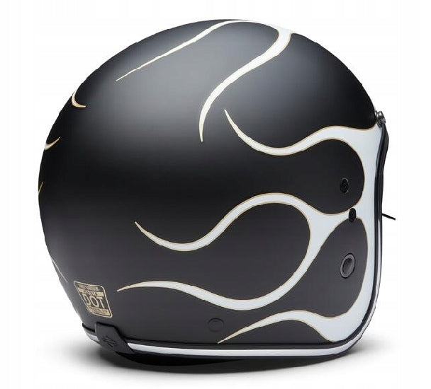 HELMET HARLEY DAVIDSON 3/4 BLACK MAT FLAMES M Manufacturer's catalog number 97192-25EX