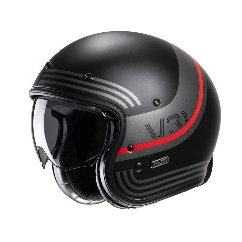 HELMET HJC V31 BYRON L BLACK/RED MATT