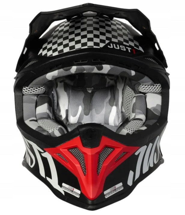 HELMET JUST1 J39 ROCK RED WHITE BLACK MATT 63CM XXL HOMOLOGATION CROSS QUAD Manufacturer's catalog number ROCK