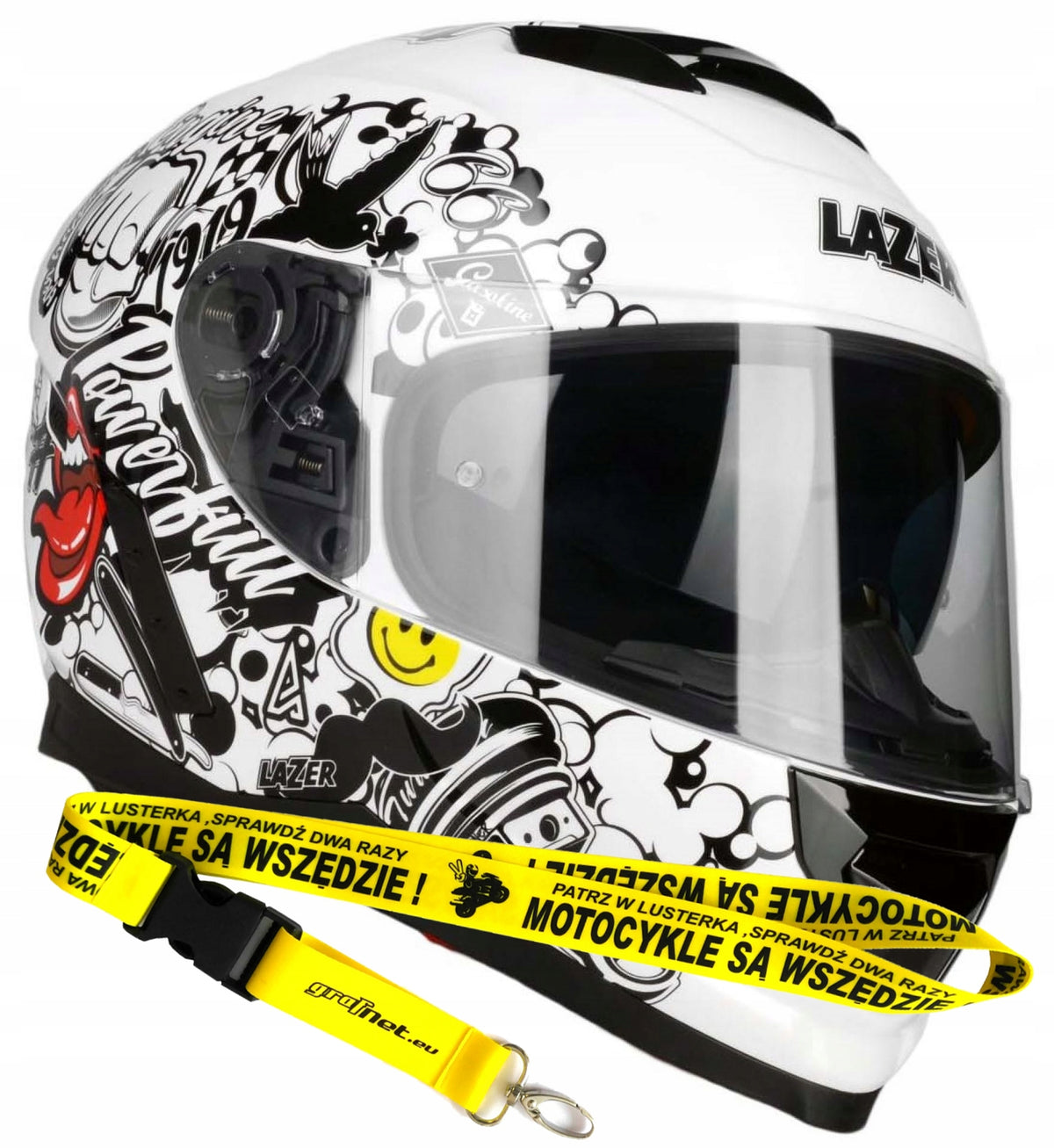HELMET LAZER RAFALE EVO STICKERBOMB size M CHASER freebie bow