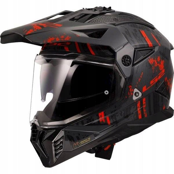 HELMET LS2 AK4670223327 XXL BLACK RED MX702 PIONEER II CRAZY BLACK RED