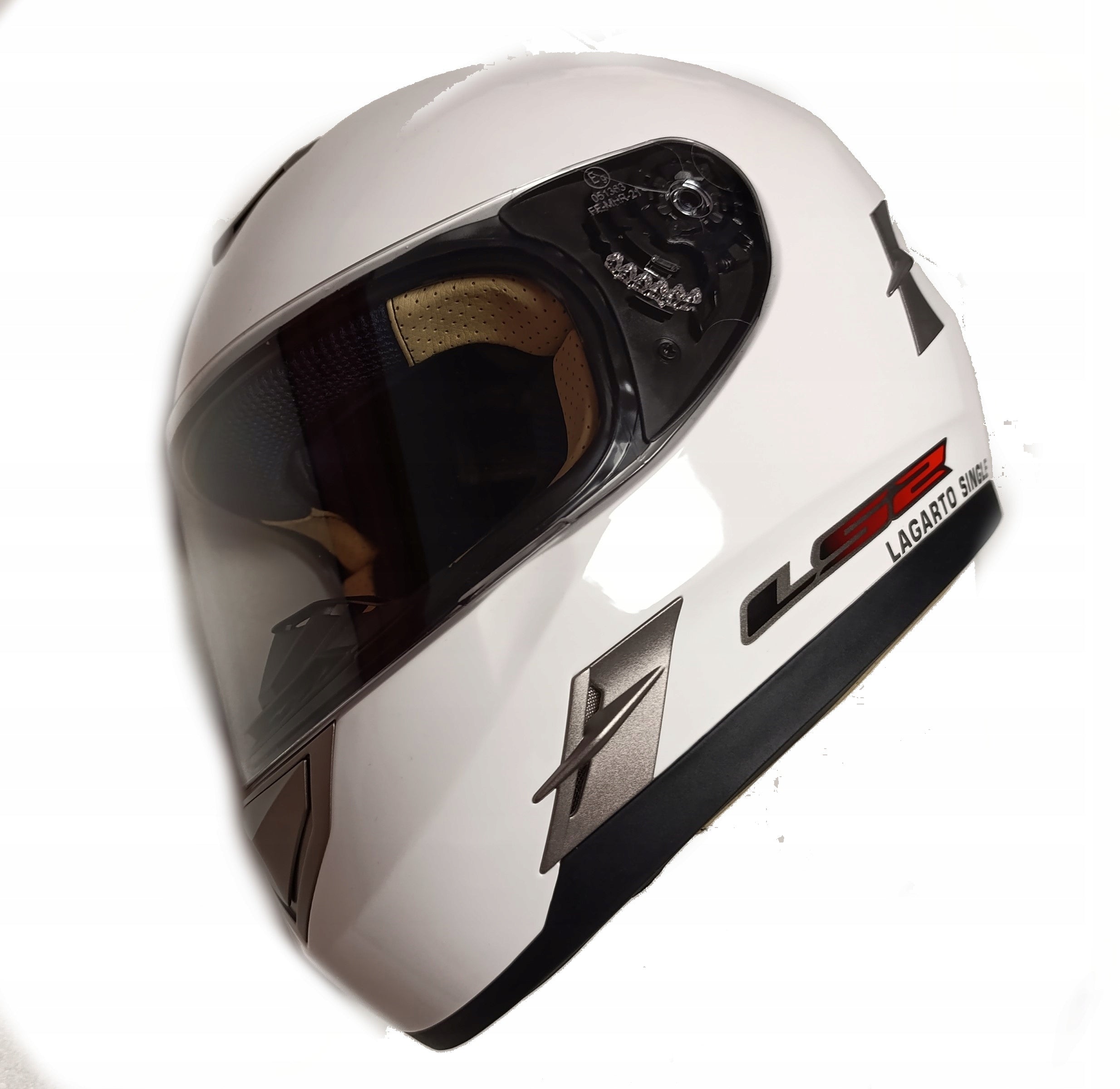 HELMET LS2 FF366 LAGARTO GLOSS WHITE size XXL INTEGRAL SALE Manufacturer's catalog number FF366