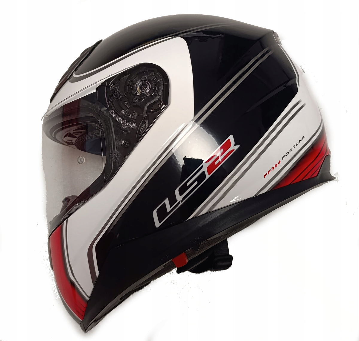 HELMET LS2 FF384 FORTUNA GLOSS BLACK RED ros. XXL