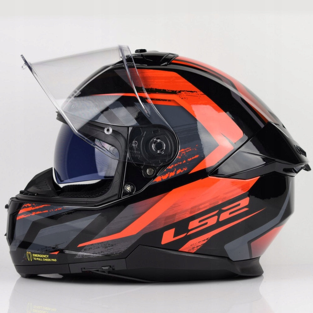 HELMET LS2 FF808 STREAM II FURY BLACK RED-06 M Manufacturer's catalog number 168082132M