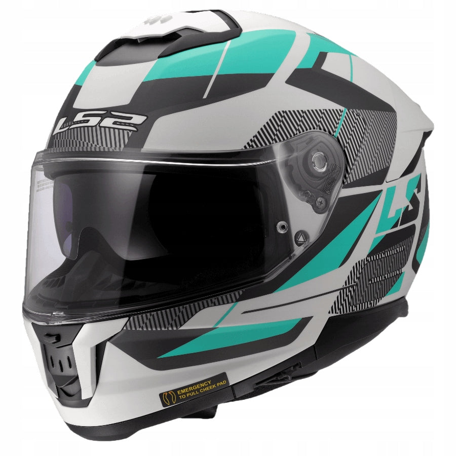 HELMET LS2 FF808 STREAM II ROAD CYAN GREY SELEDYNOWY MAT Size L