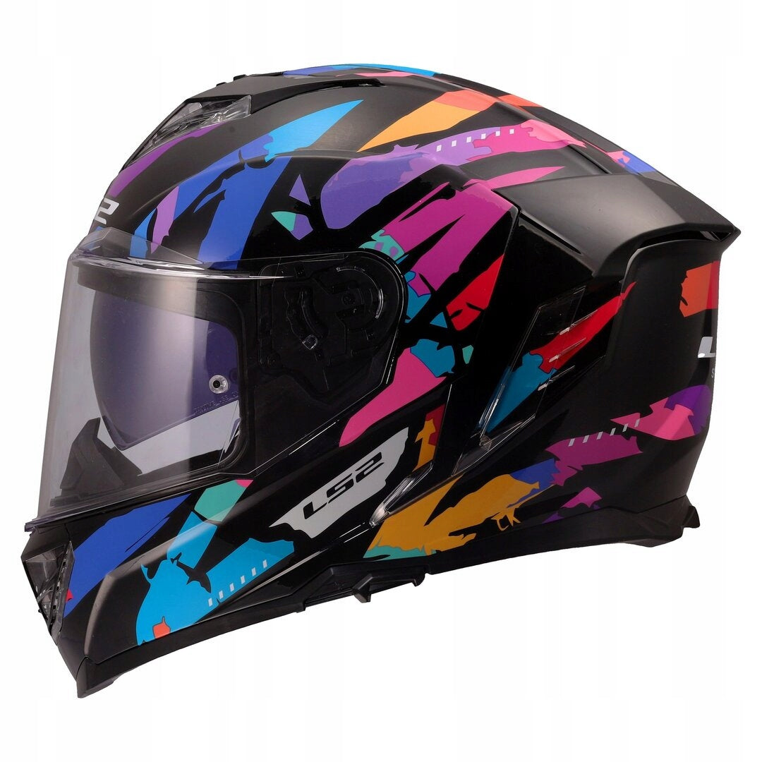 HELMET LS2 FF818 STORM III KAOS BLACK PURPLE BLUE S Size S